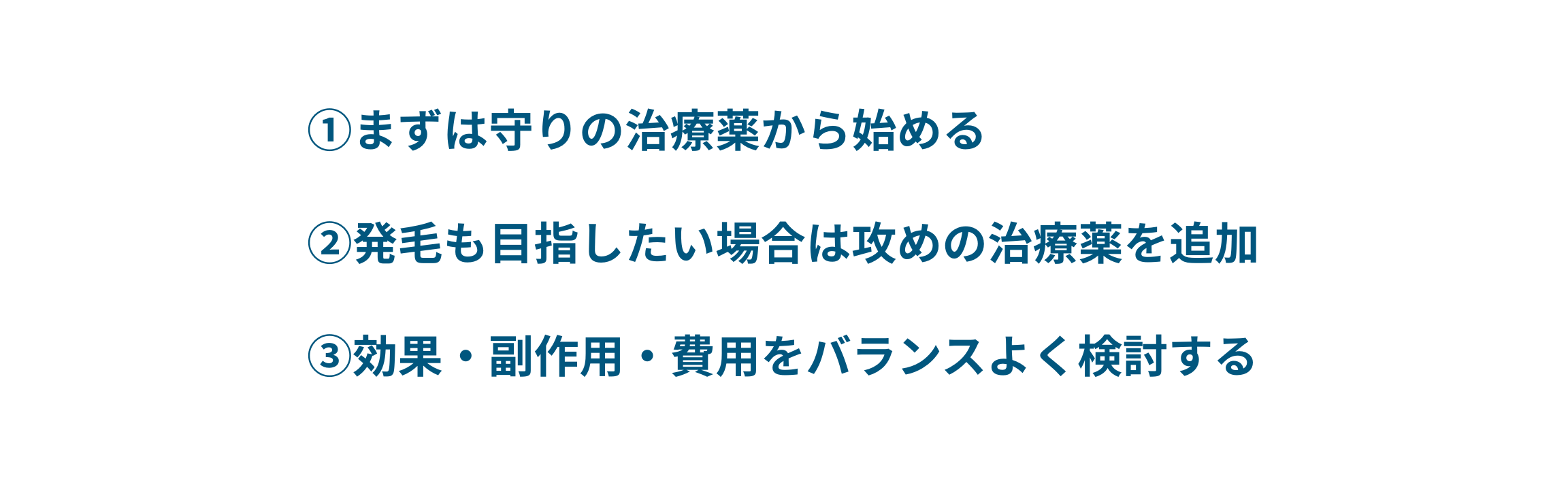 自分に合ったAGA治療薬の選ぶポイント
